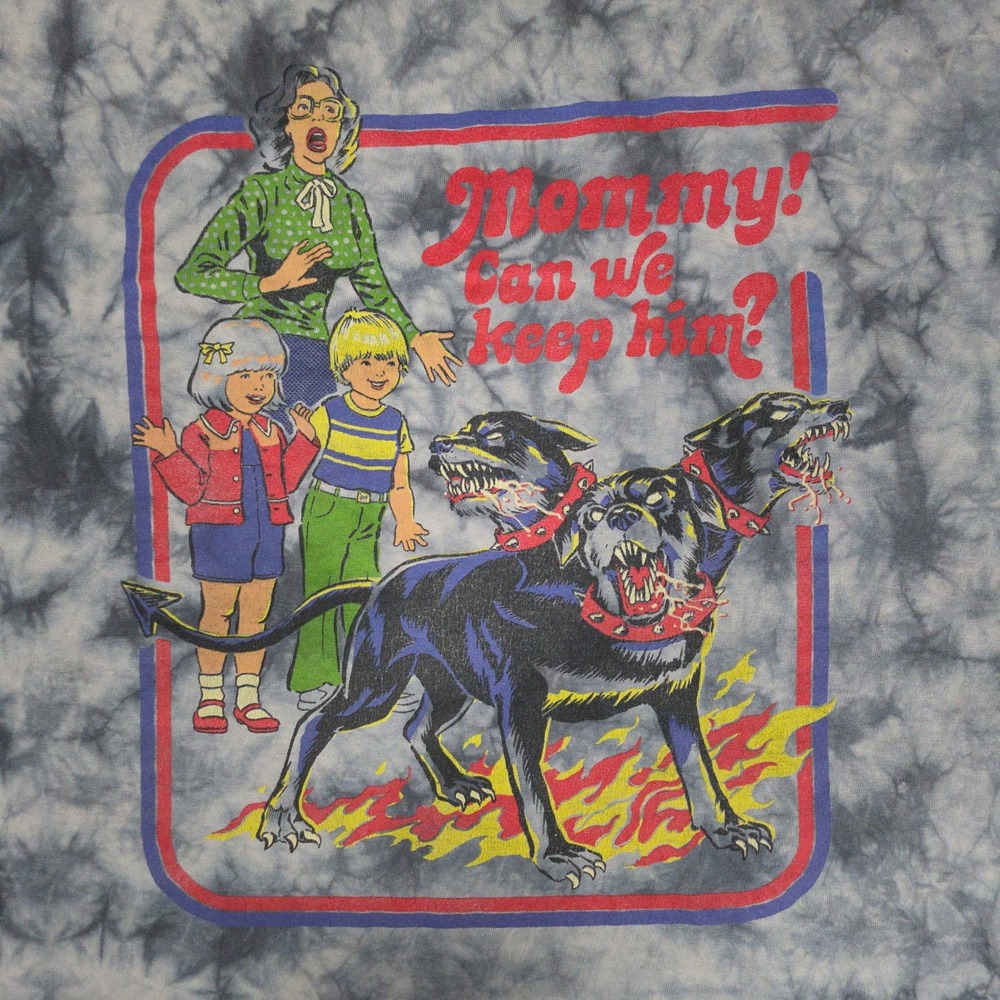 Steven Rhodes Mommy Can We Keep Him T-Shirt Mens 2XL Gray Tie Dye Cotton